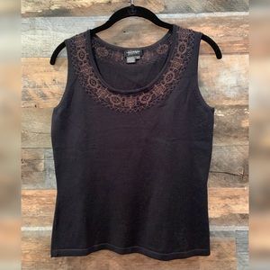 Juliana Collezione designer black sweater tank